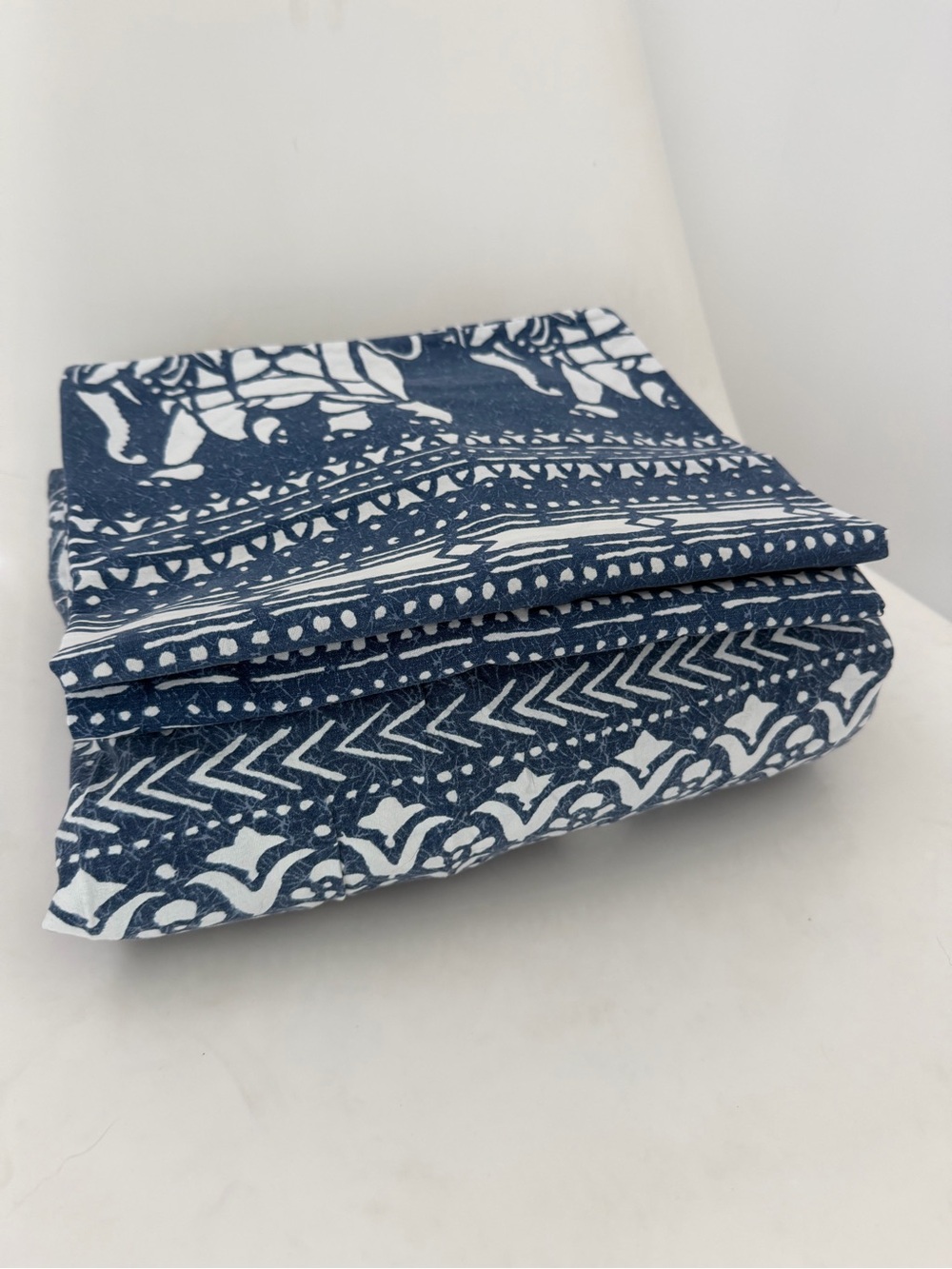 Vintage Euro King Size Duvet Cover with elephant  print & 2 Euro Pillow Covers